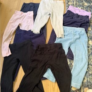 Girls Leggings in Black, Blue, and Pink 2T